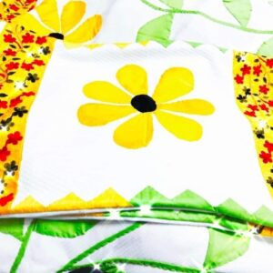 Woolen bedsheet handwork ,patchwork with pillow covors